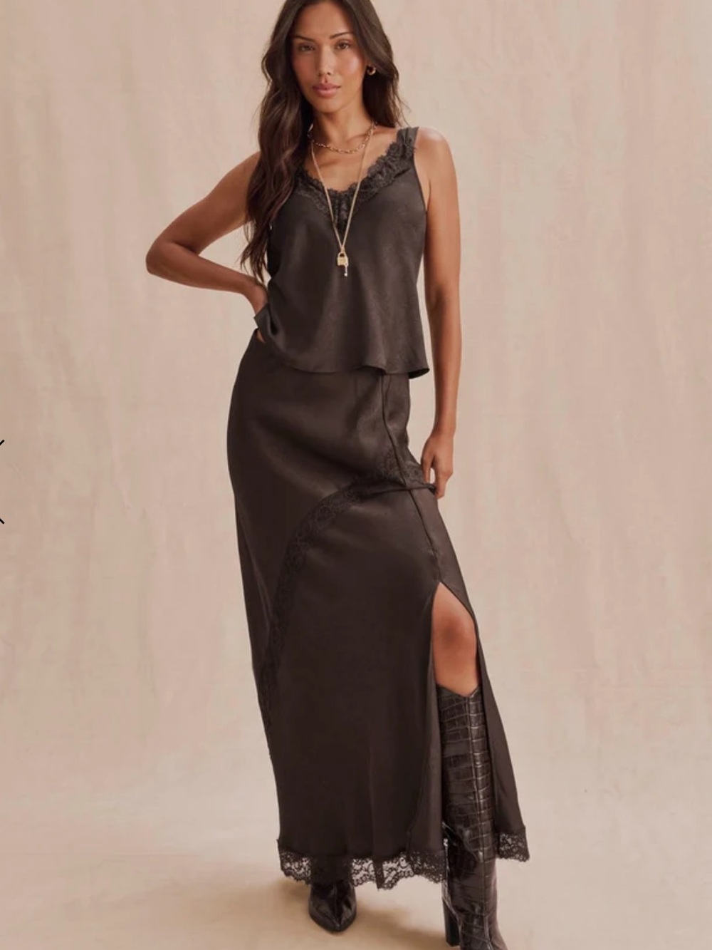 SPLENDID Penelope Lace Maxi Skirt XS